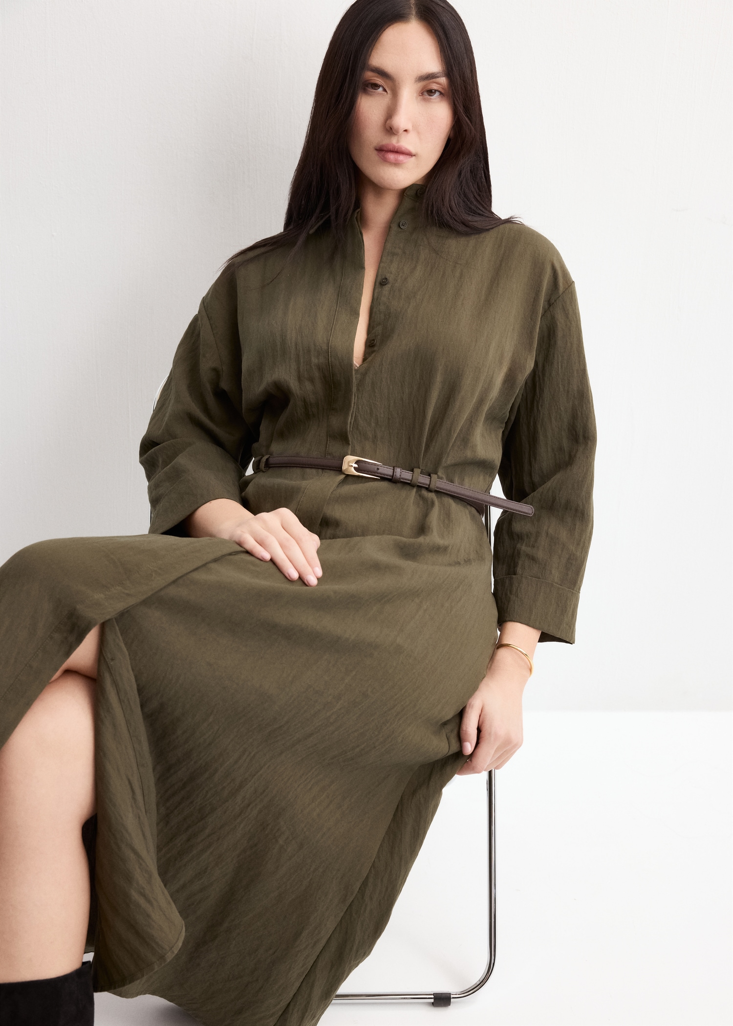 Lyocell Shirt Dress - Women | Mango United Kingdom