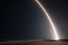 A SpaceX Falcon 9 rocket carrying the secret Zuma spacecraft for the U.S. government launches Space Launch Complex 40 at Cape Canaveral Air Force Station in Florida on Jan. 7, 2018 in this still from a SpaceX video.