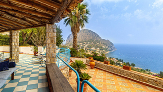 Mediterranean-style villa overlooking the gulf of Capo Zafferano.