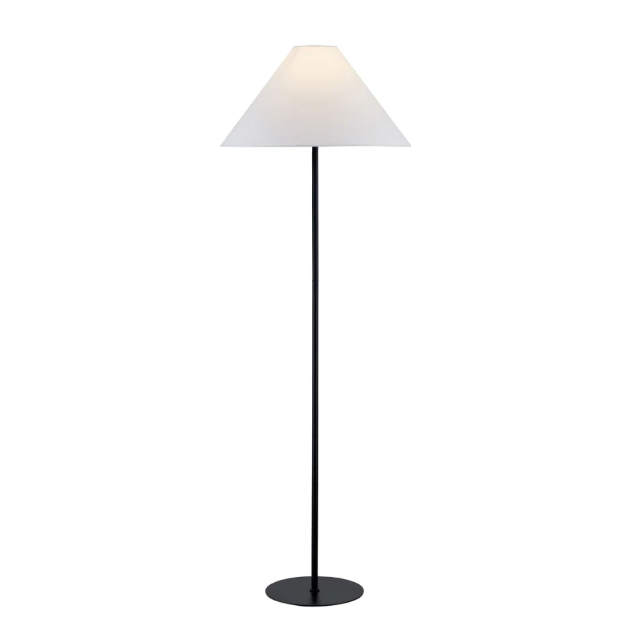 Brock 65" Floor Lamp with Linen Shade, Black