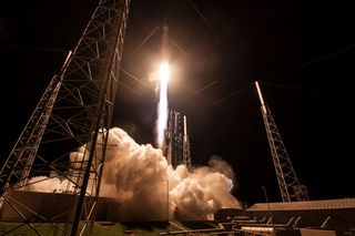 A United Launch Alliance Atlas 5 rocket carries the mysterious CLIO payload into orbit on Sept. 16, 2014.