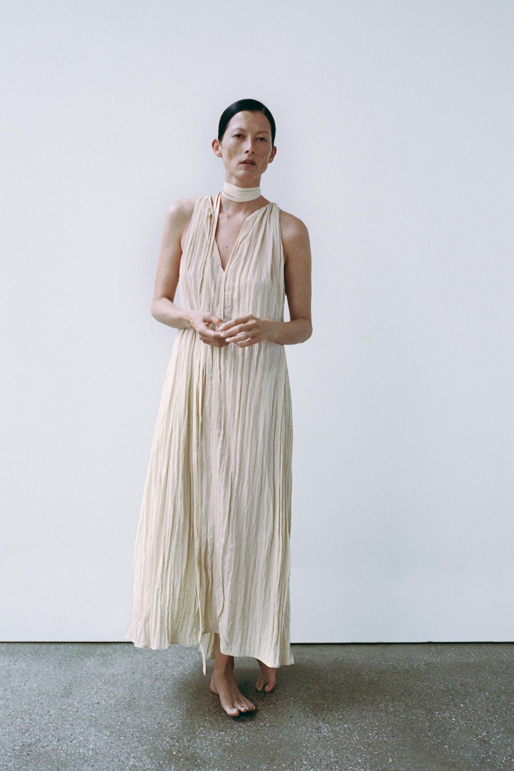 Zw Collection Flowing Crinkle-Effect Dress