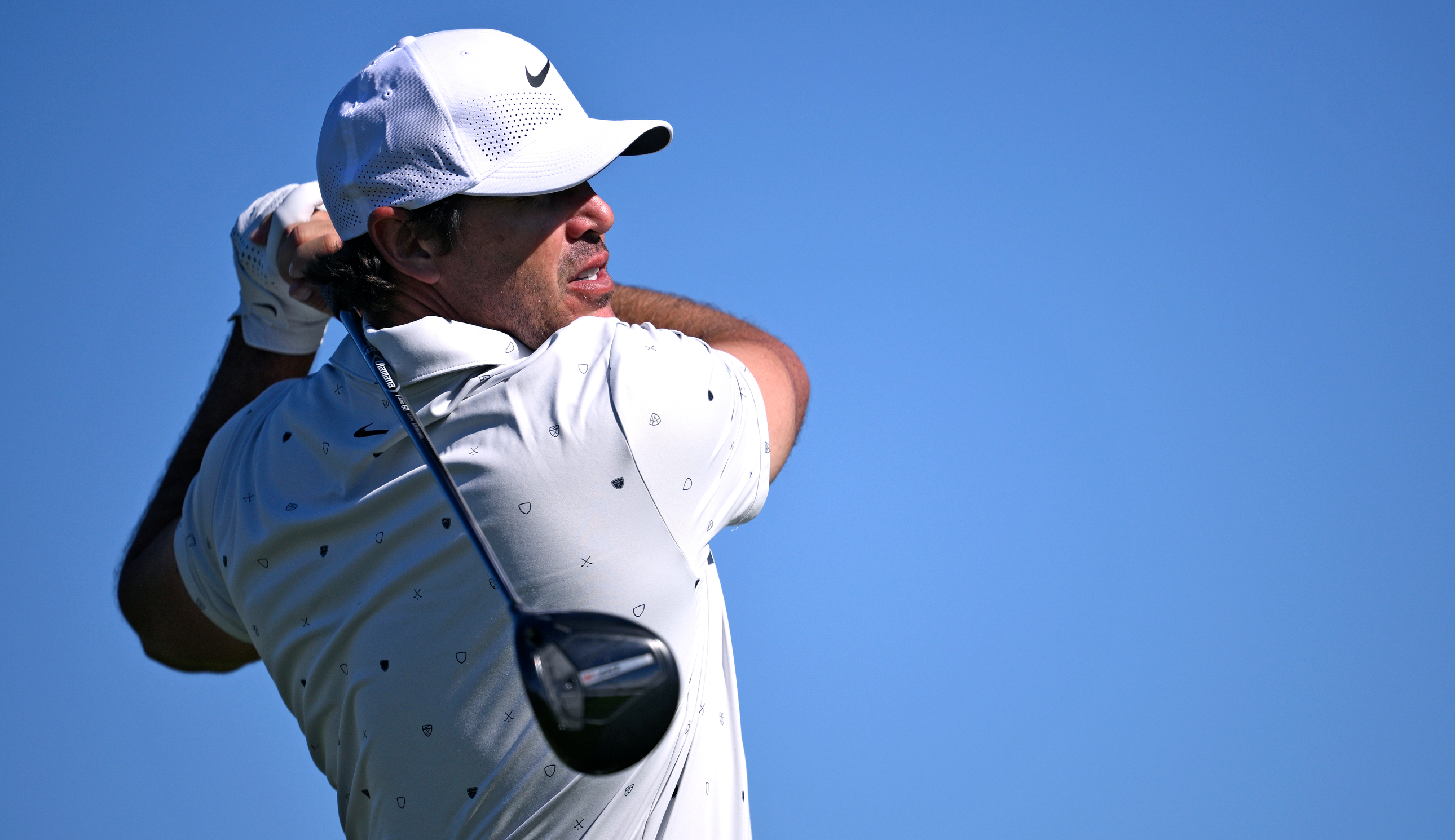 Brooks Koepka hits a driver off the tee