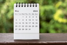 Calendar showing May 2024