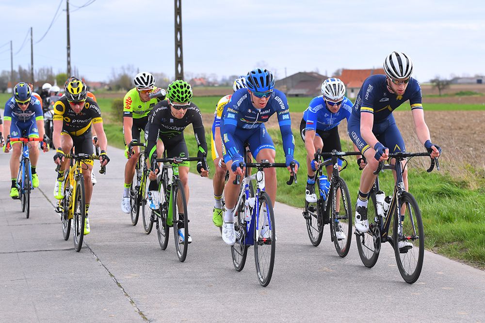 The breakaway in action during stage 3 at Three Days of de Panne