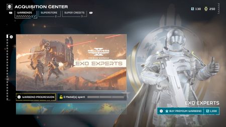 Helldivers 2 Exo Experts Warbond in superstore