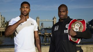 Anthony Joshua and Daniel Dubois face off for the 1st time in fight week ahead of their World Heavyweight Title fight at Wembley Stadium on Saturday on September 16, 2024 in London, England.