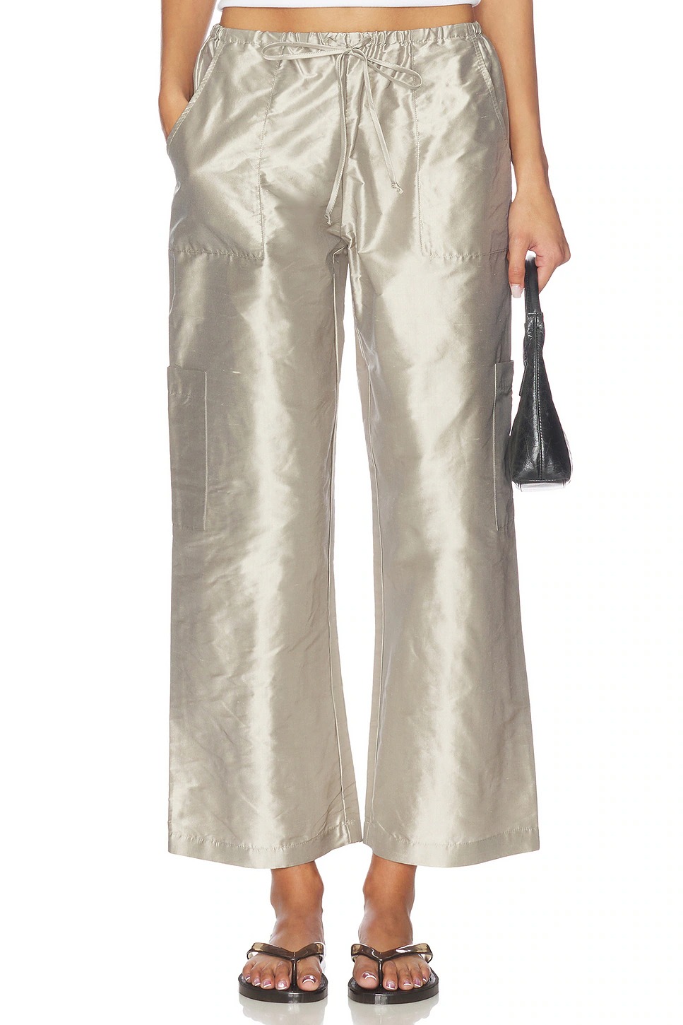Donni., The Taffeta Drawstring Cargo Pants