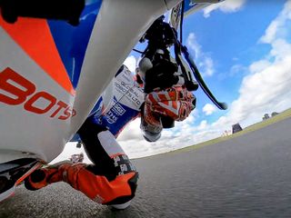 An Insta360 ONE R was strapped to the superbike of Isle of Man TT lap record holder Peter Hickman.