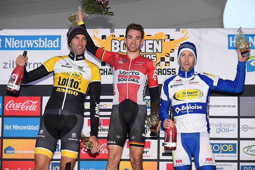 Podium l-r) Maarten Wynants (Bel) / Sean De Bie (Bel) / Pieter Van Speybrouck (Bel)