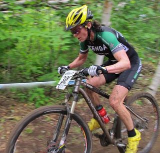 Mary McConneloug races at Mont-Sainte-Anne World Cup