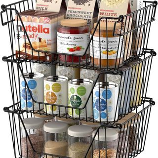 wire stacking baskets for dried goods