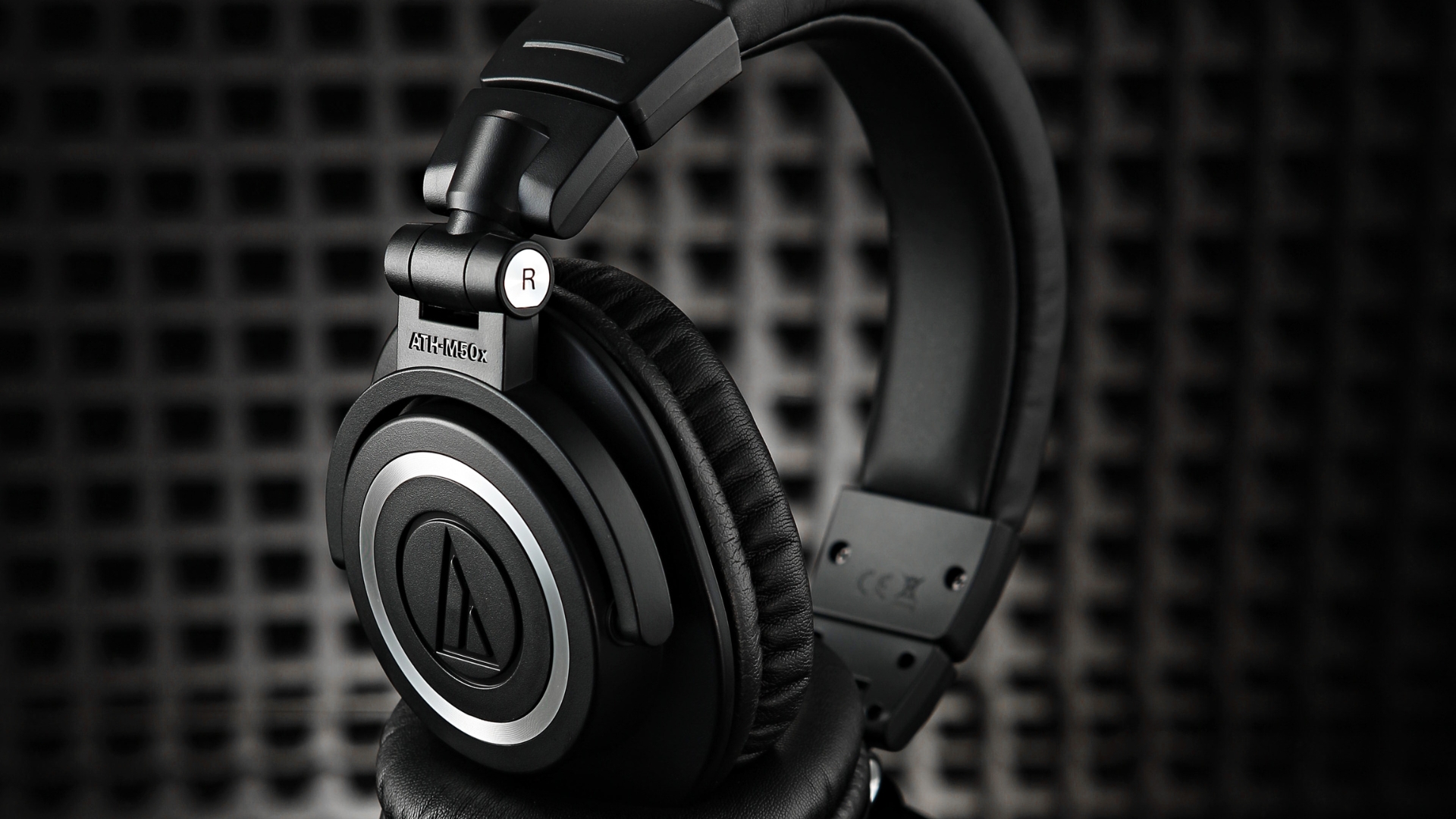A pair of Audio Technica ATH-M50x headphones