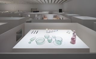 The 'Senses' section also includes the ceramic 'Pyggy-bank' for Isetan, 2010 and 'Bottleware' that uses the Coca-Cola bottle glasses, made in 2012