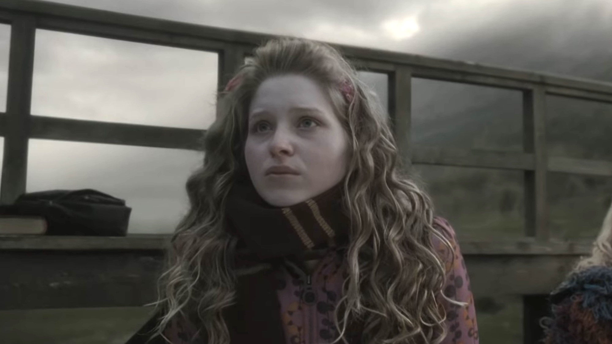 Lavender Brown watching Ron's Quidditch try-outs.