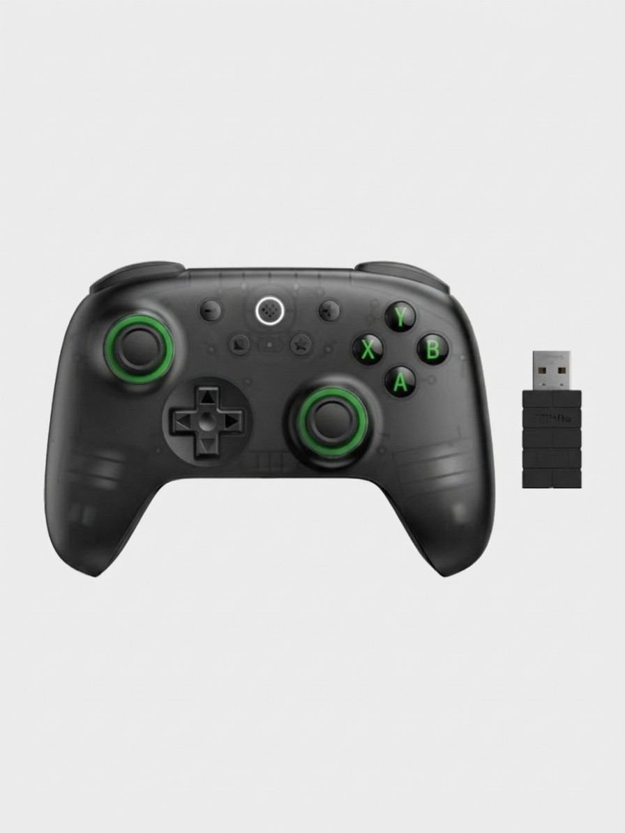 An 8Bitdo Ultimate 2C wireless controller in transparent black