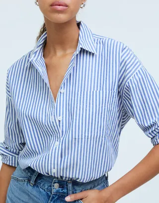 madewell, The Signature Poplin Oversized Shirt