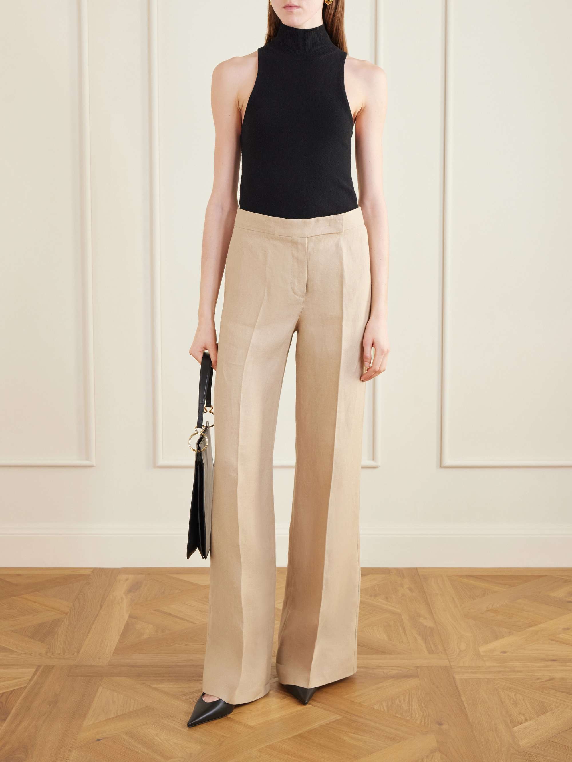Big Linen Wide-Leg Pants