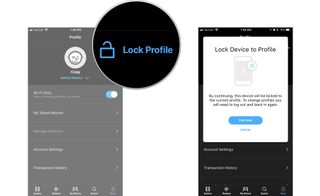 Click on Lock Profile while you're using a device to lock an age-restricted profile