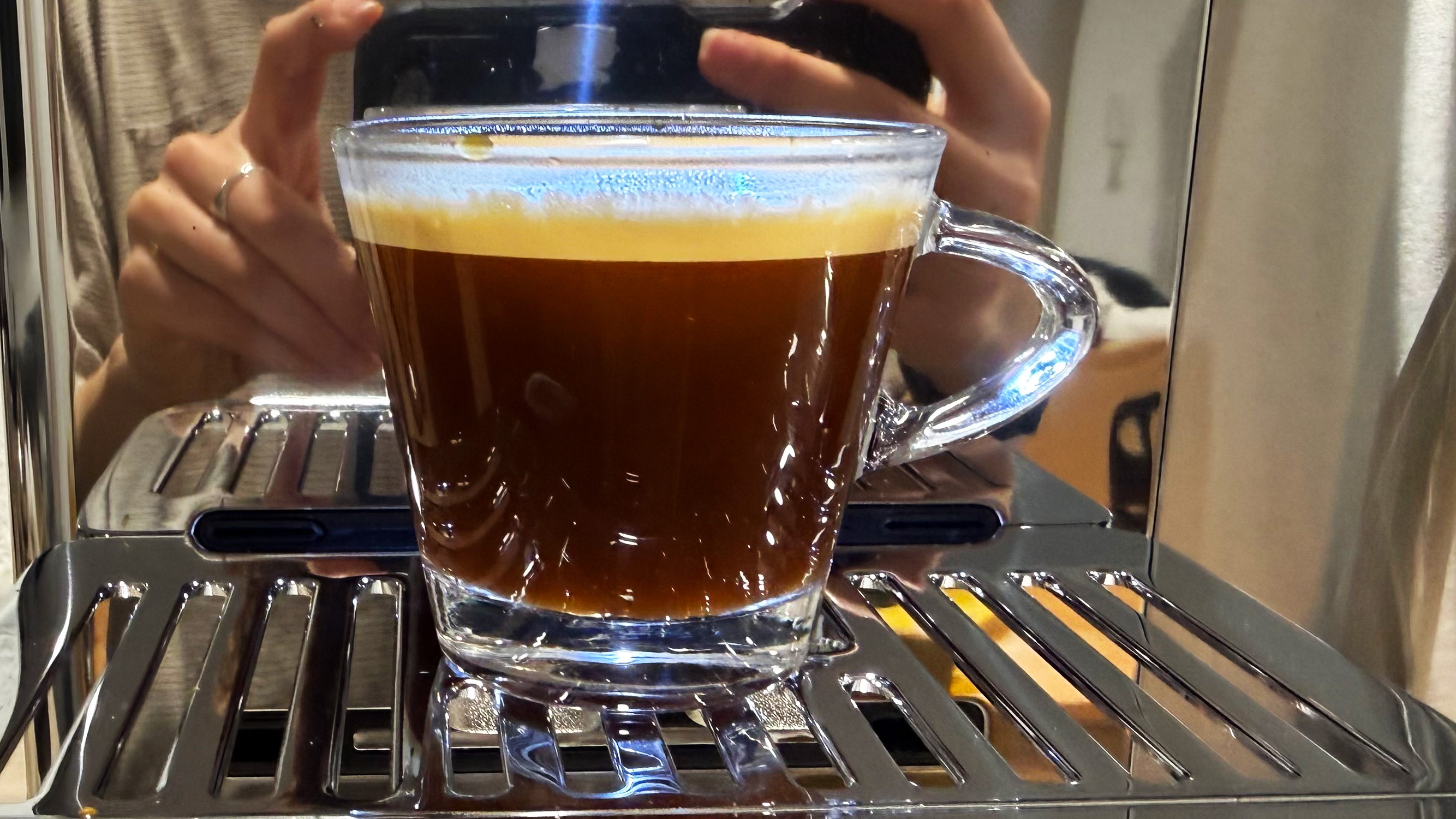 an espresso made on the ninja auto barista pro