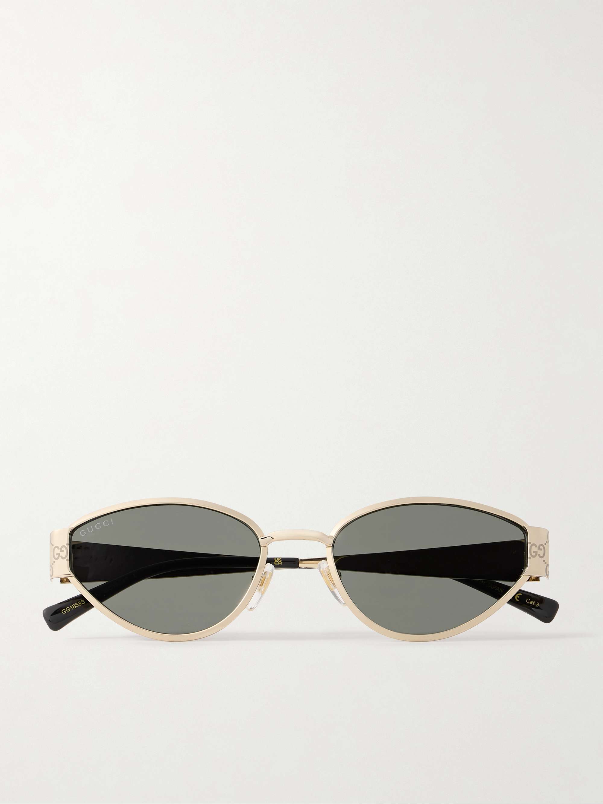 Cat-Eye Gold-Tone Sunglasses