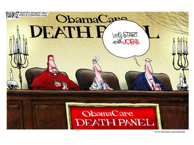 Obama cartoon ObamaCare jobs numbers