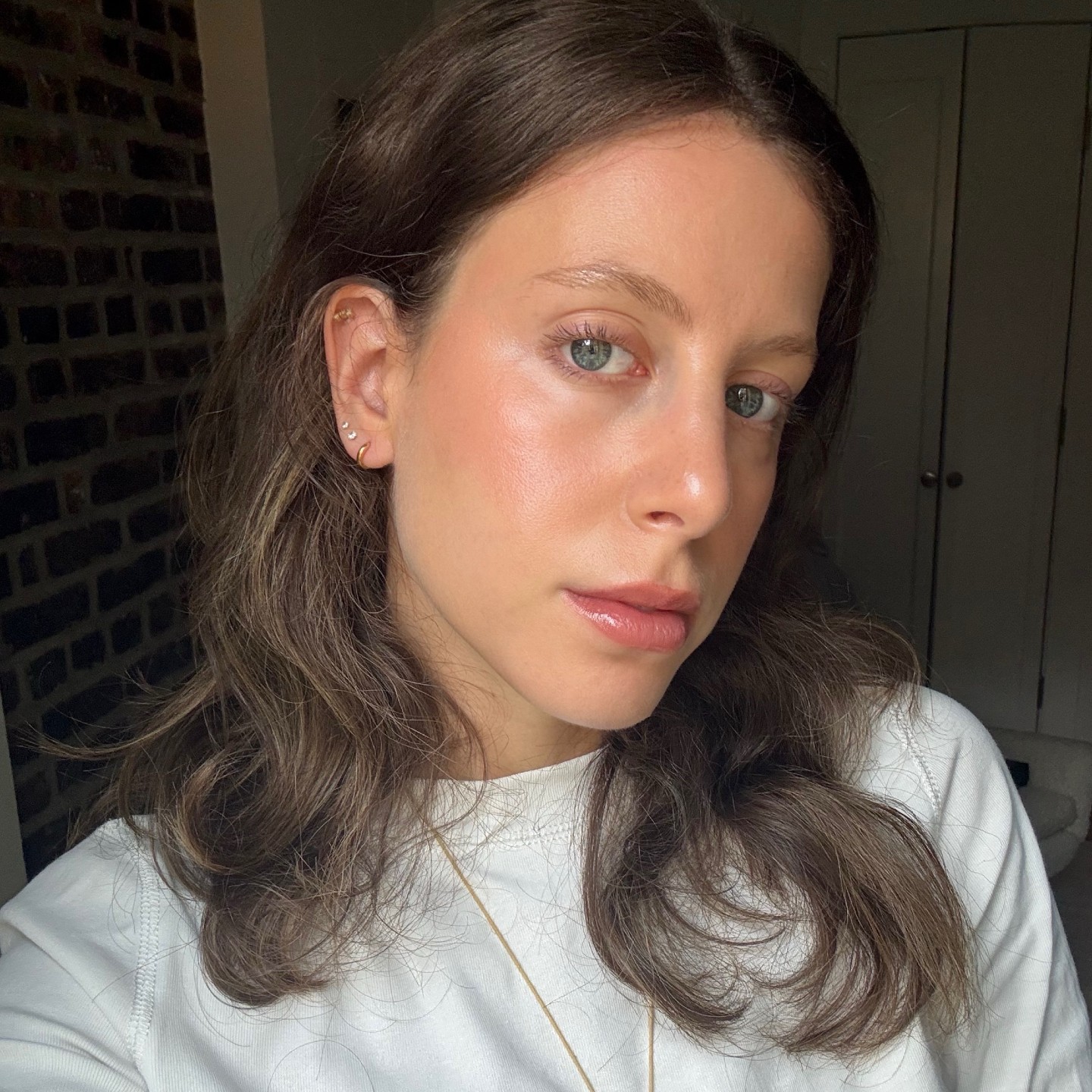 Selfie of Jamie Chevron wearing Drunk Elephant's new foundation 
