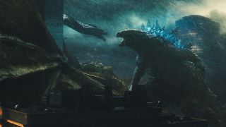 Ghidorah goes toe-to-toe with Godzilla