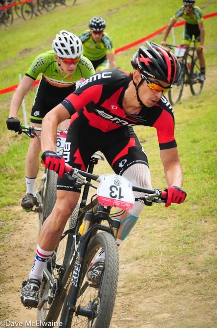 Stephen Ettinger (BMC) was never far from the front during the first few laps