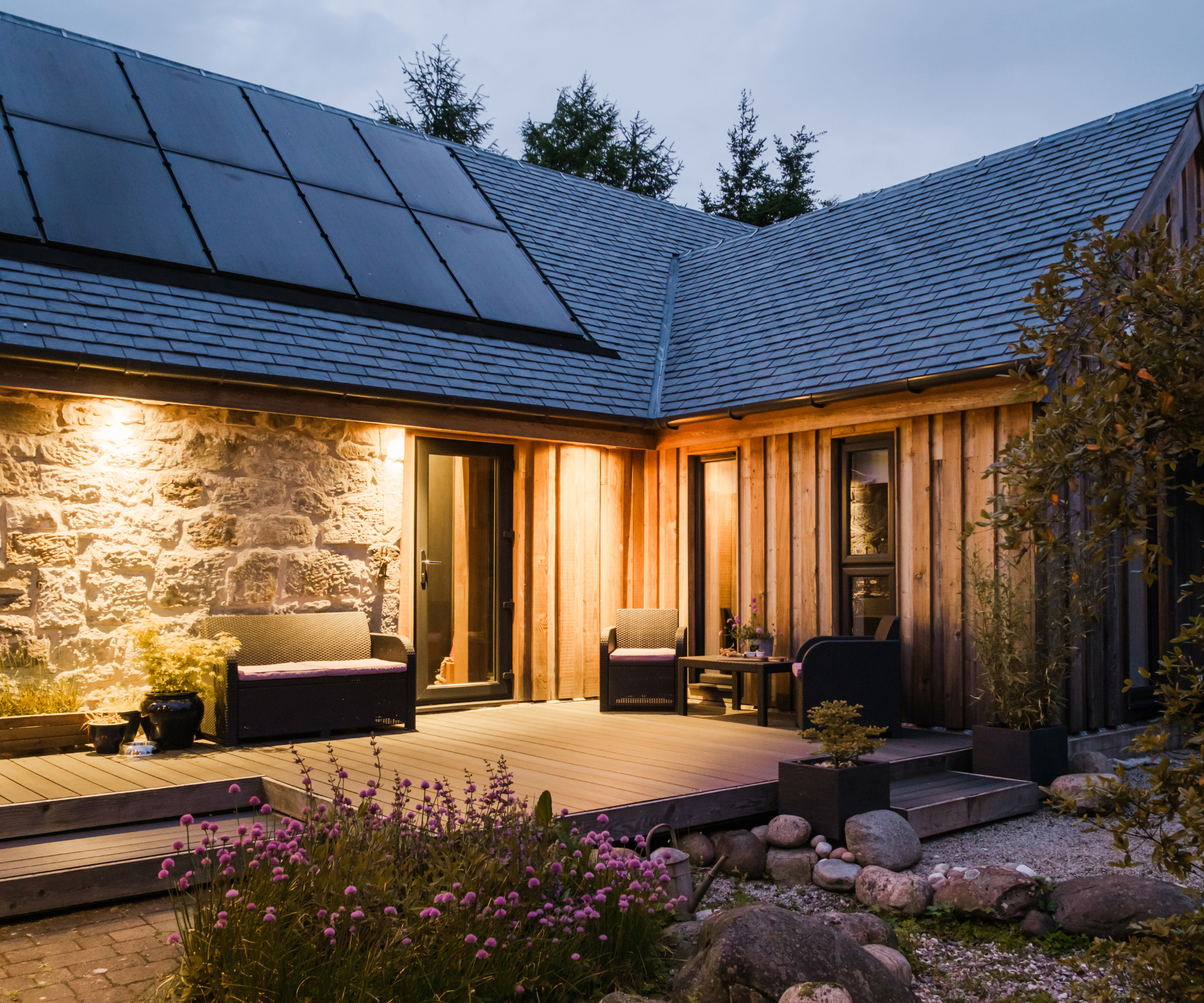 Patio area outside the house