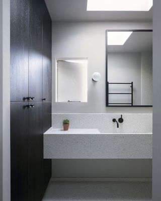 a loft conversion bathroom in a modern minimal style