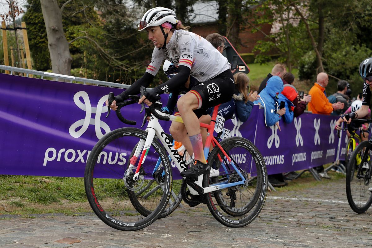 De Brabantse Pijl La Fleche Brabanconne Women 2022 7th Edition SintPietersLeeuw Overijse 1412 km 13042022 Moskesstraat Mavi Garcia ESP UAE Team ADQ photo Rafa GomezSprintCyclingAgency2022
