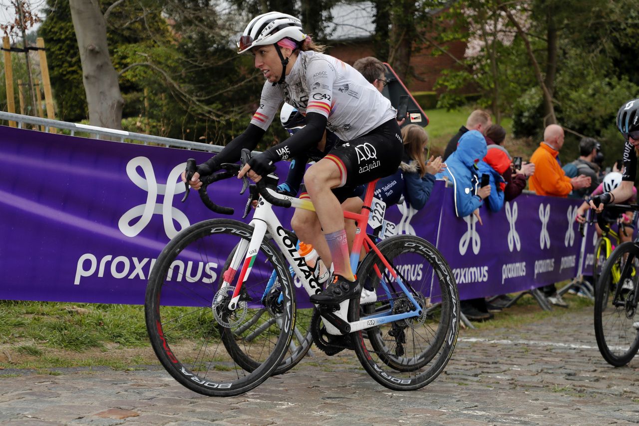 De Brabantse Pijl La Fleche Brabanconne Women 2022 7th Edition SintPietersLeeuw Overijse 1412 km 13042022 Moskesstraat Mavi Garcia ESP UAE Team ADQ photo Rafa GomezSprintCyclingAgency2022