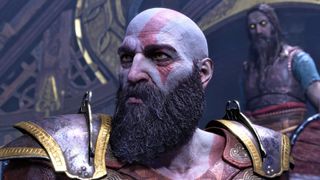 Kratos looking into the distance in God of War Ragnarök 