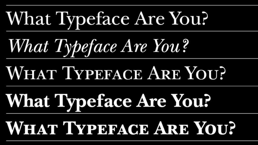 What&#039;s your typeface?