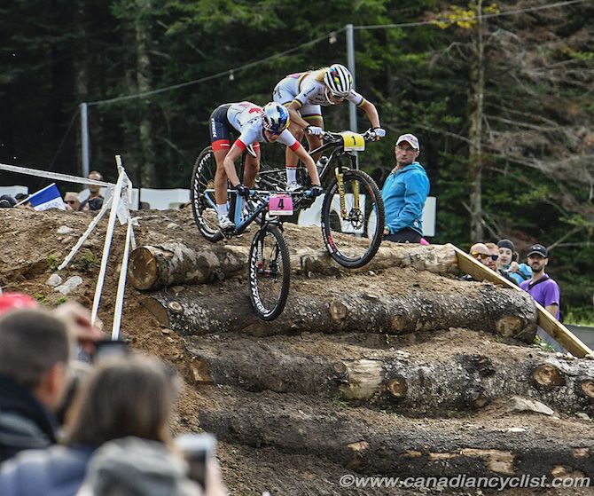 Emily Batty (Trek Factory Racing XC) and Jolanda Neff (Kross Racing Team)