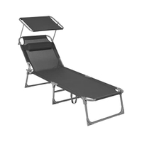 SONGMICS Sunlounger with Adjustable Shade | Was £69.99