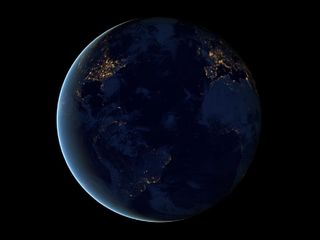 Black Marble Earth from Space
