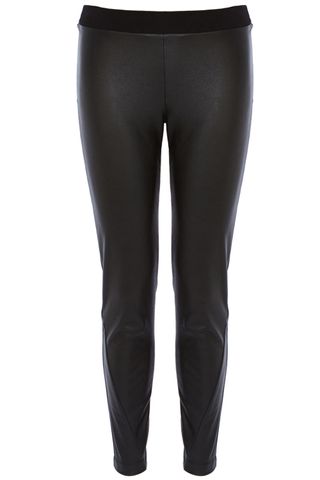 Karen Millen leather plain black leggings
