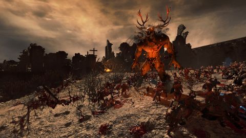 Total War: Warhammer 3 Shadows of Change Incarnate Elemental of Beast Chaos fight
