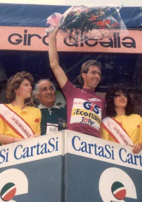 Johan Van der Velde on the podium