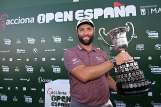 Rahm holds the Open de Espana trophy