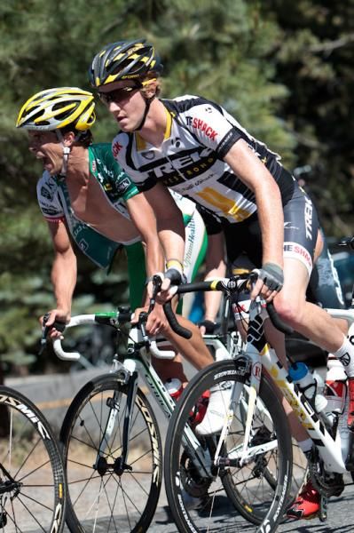 Ian Boswell (Trek-Livestrong) at the base of the climb.
