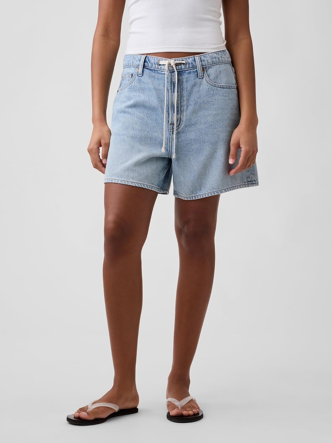 GAP, Drawstring Midi Denim Shorts