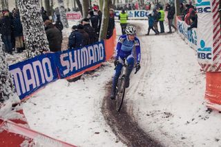 Ryan Knapp at the snowy Kalmthout World Cup