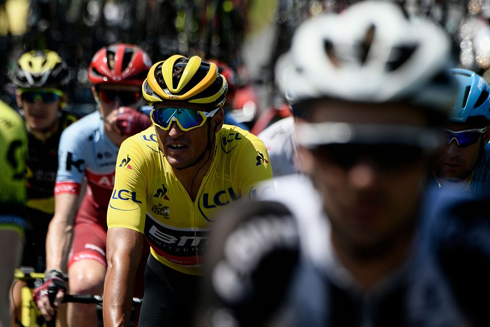 Greg Van Avermaet (BMC) is the overall leader at the Tour de France ahead of stage 4