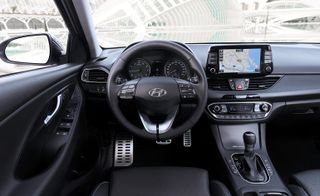 The driver interior of the Hyundai i30 Fastback