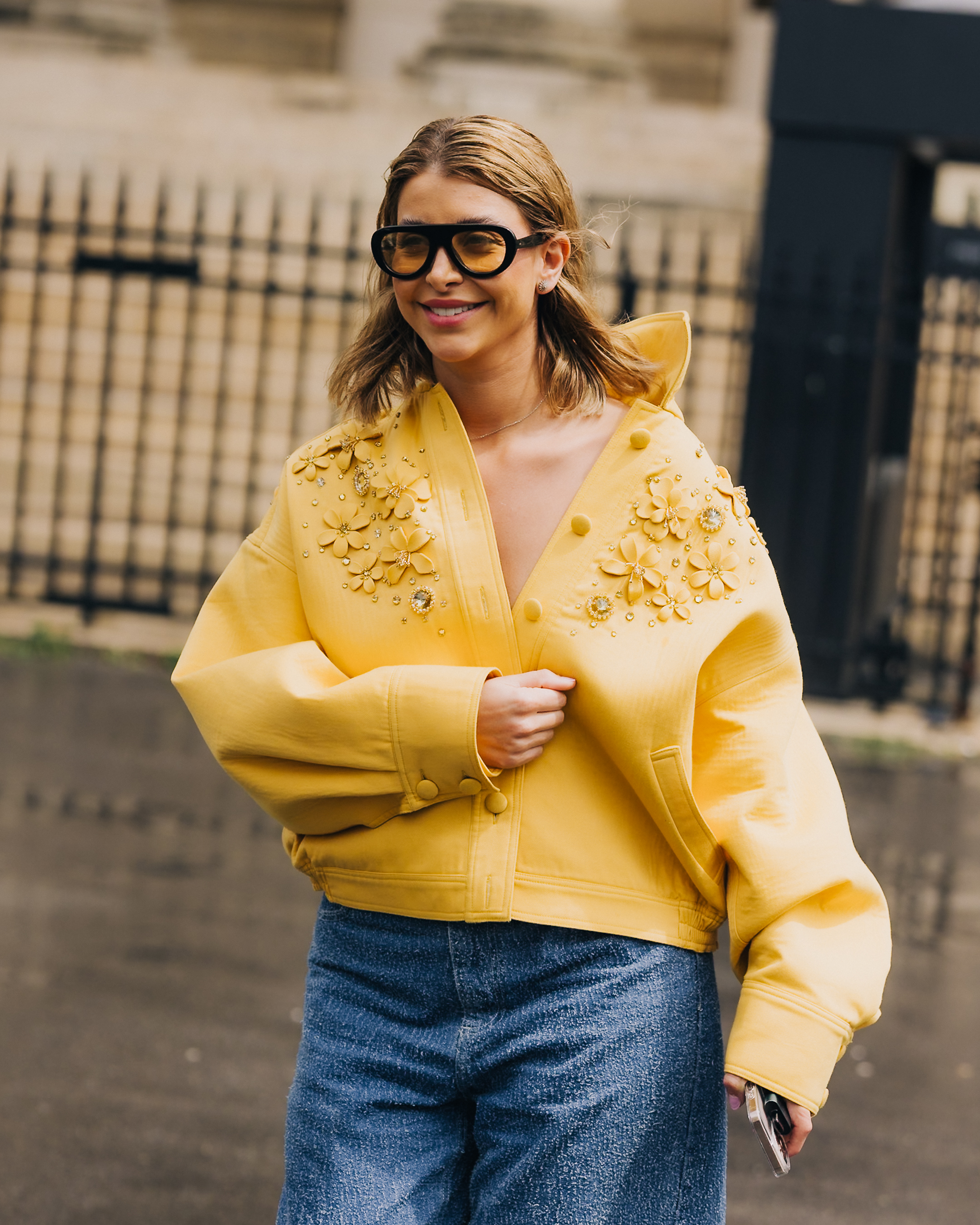 woman at paris fashion week couture street style