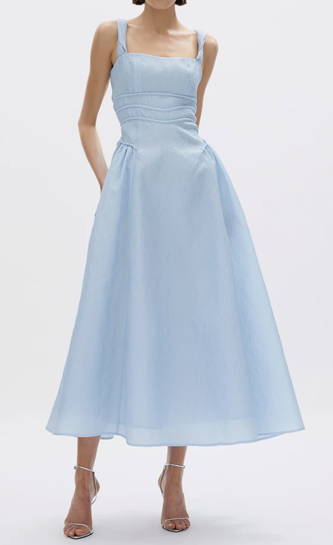 Rachel Gilbert, Sophia Strap Dress-Sky Blue / 1