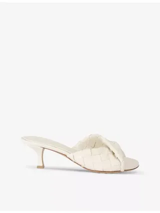 Blink Intrecciato Heeled Leather Mules